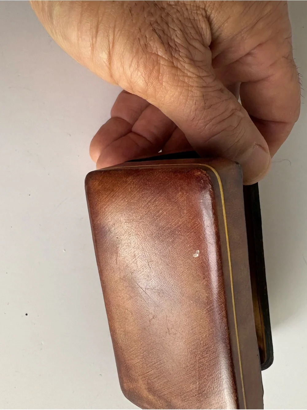 Compact Brown Leather Jewelry Case